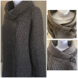 Max Studio Cardigan Sweater Jacket-Grey Coatigan